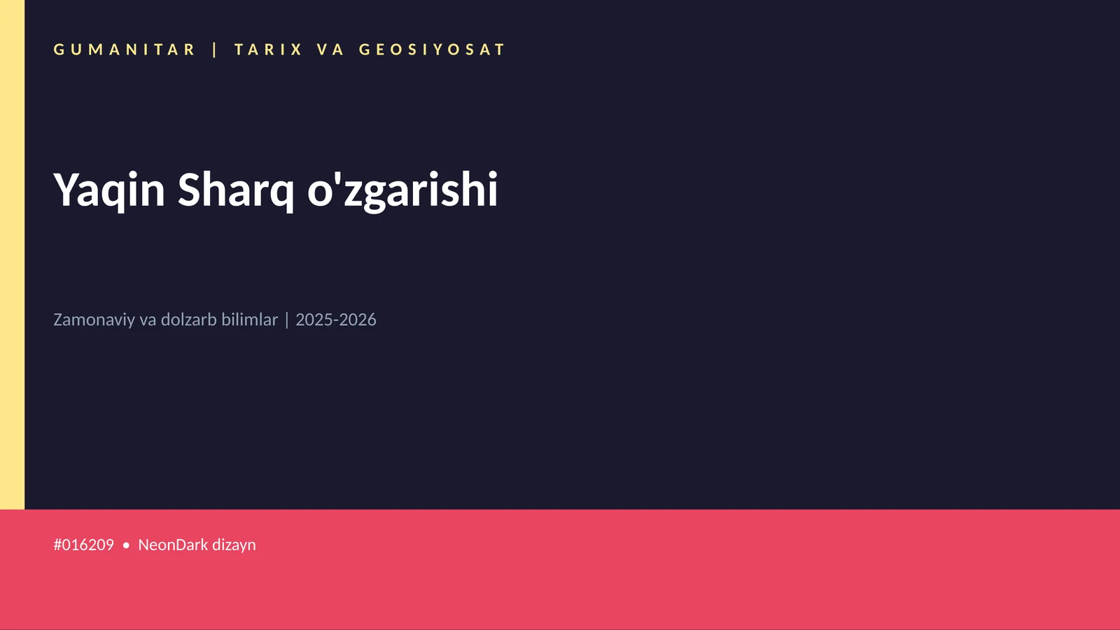 Yaqin Sharq o'zgarishi