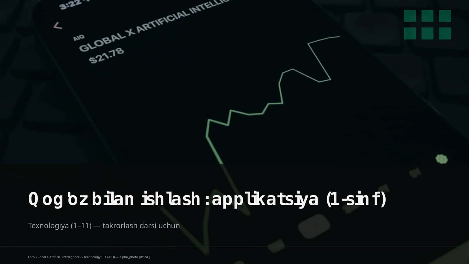 Qog'oz bilan ishlash: applikatsiya (1-sinf)