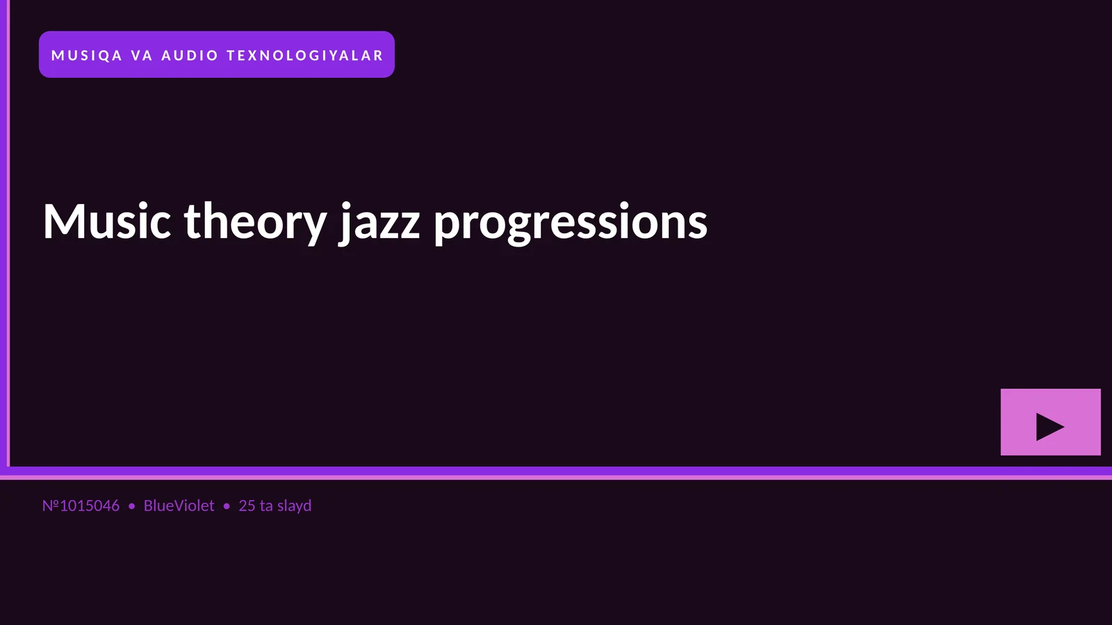 Music theory jazz progressions