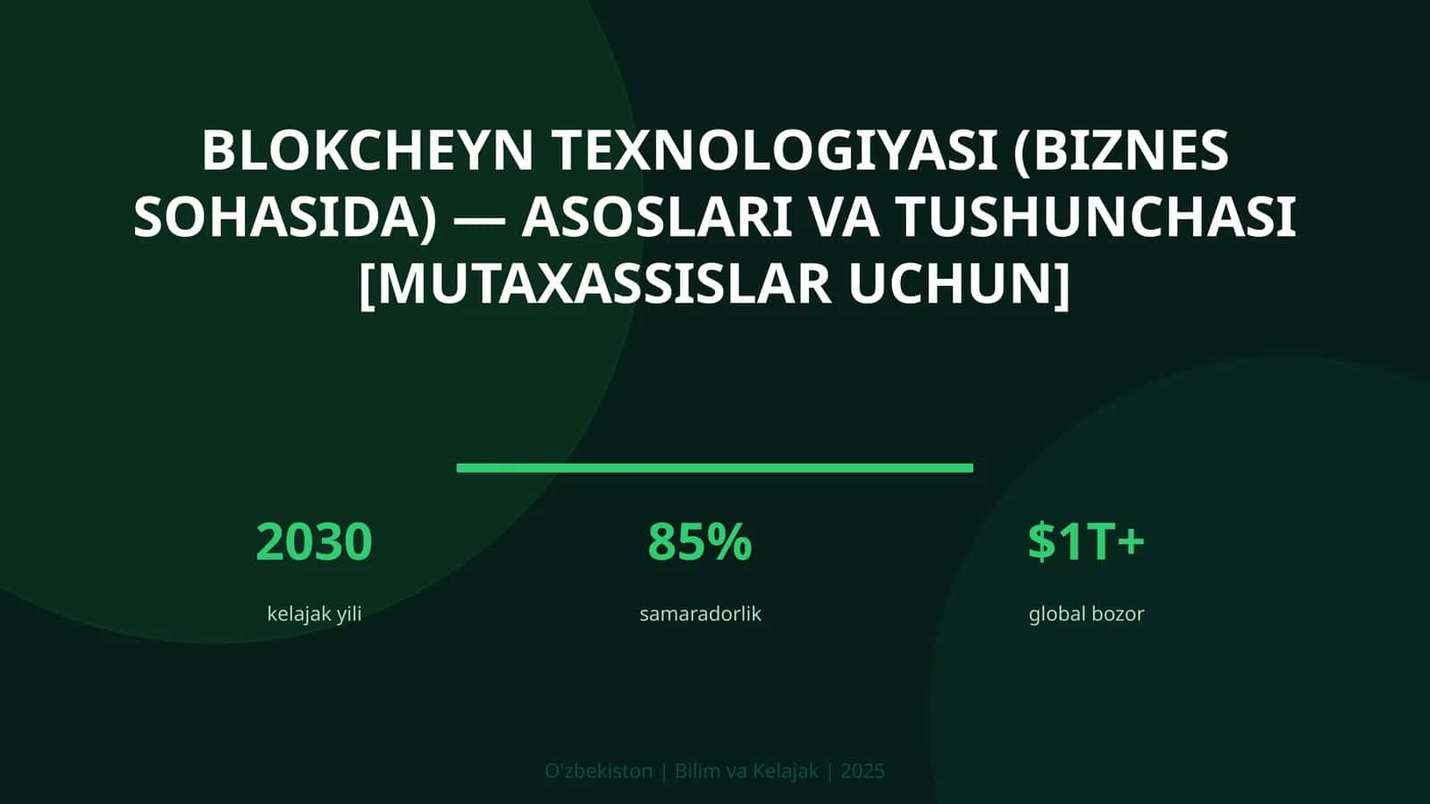 Blokcheyn texnologiyasi (biznes sohasida) — asoslari va tushunchasi [mutaxassislar uchun]