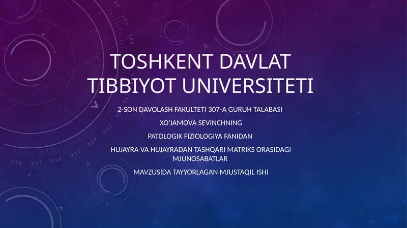 Hujayra va hujayradan tashqari matriks orasidagi munosabatlar