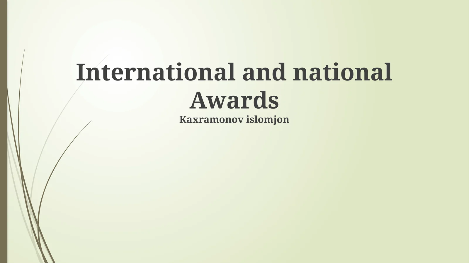 International and national Awards