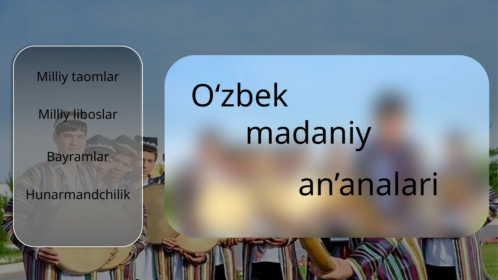 o'zbek xaql an'analari