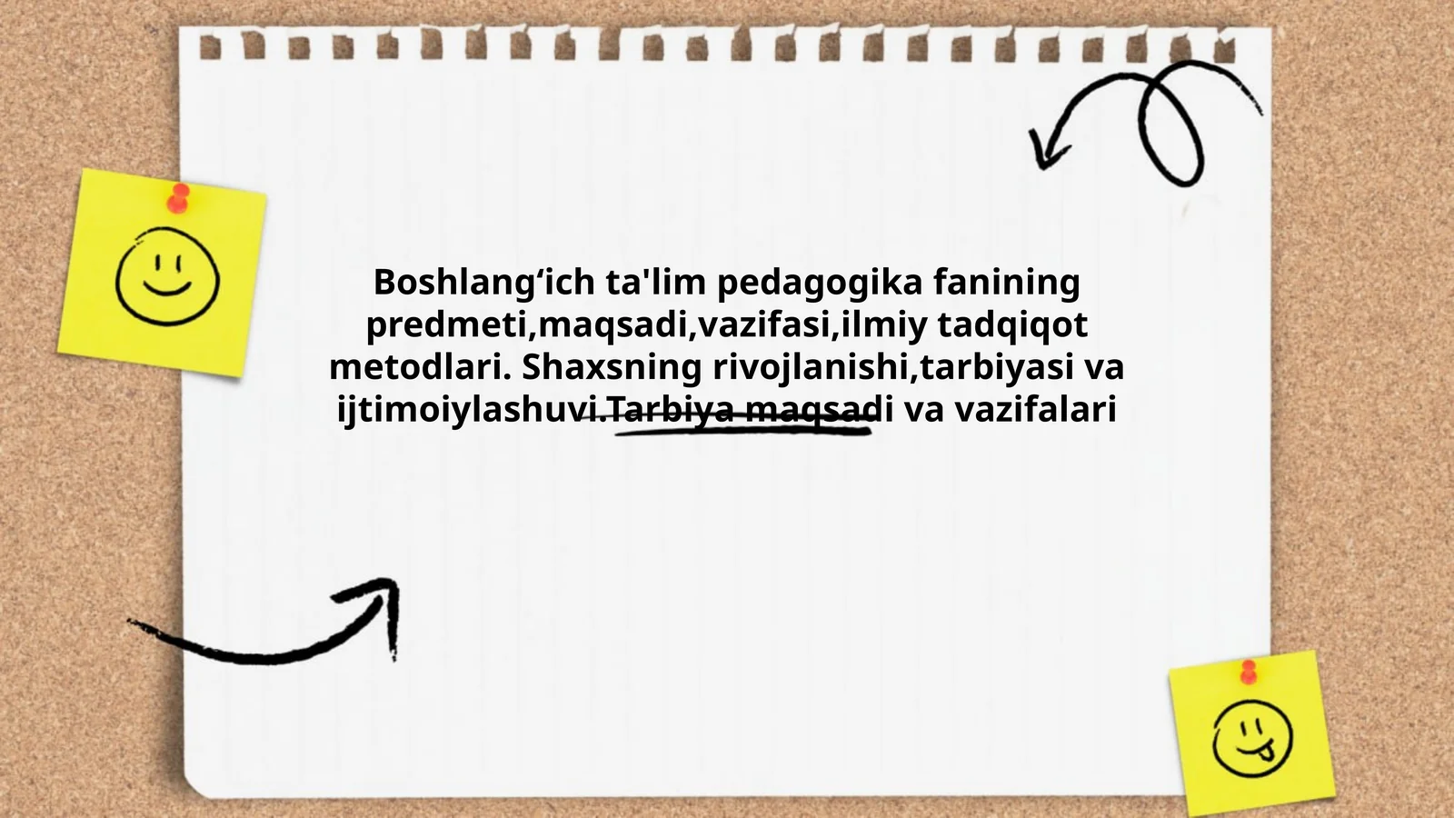 Pedagogika fanining predmeti, maqsadi, vazifasi