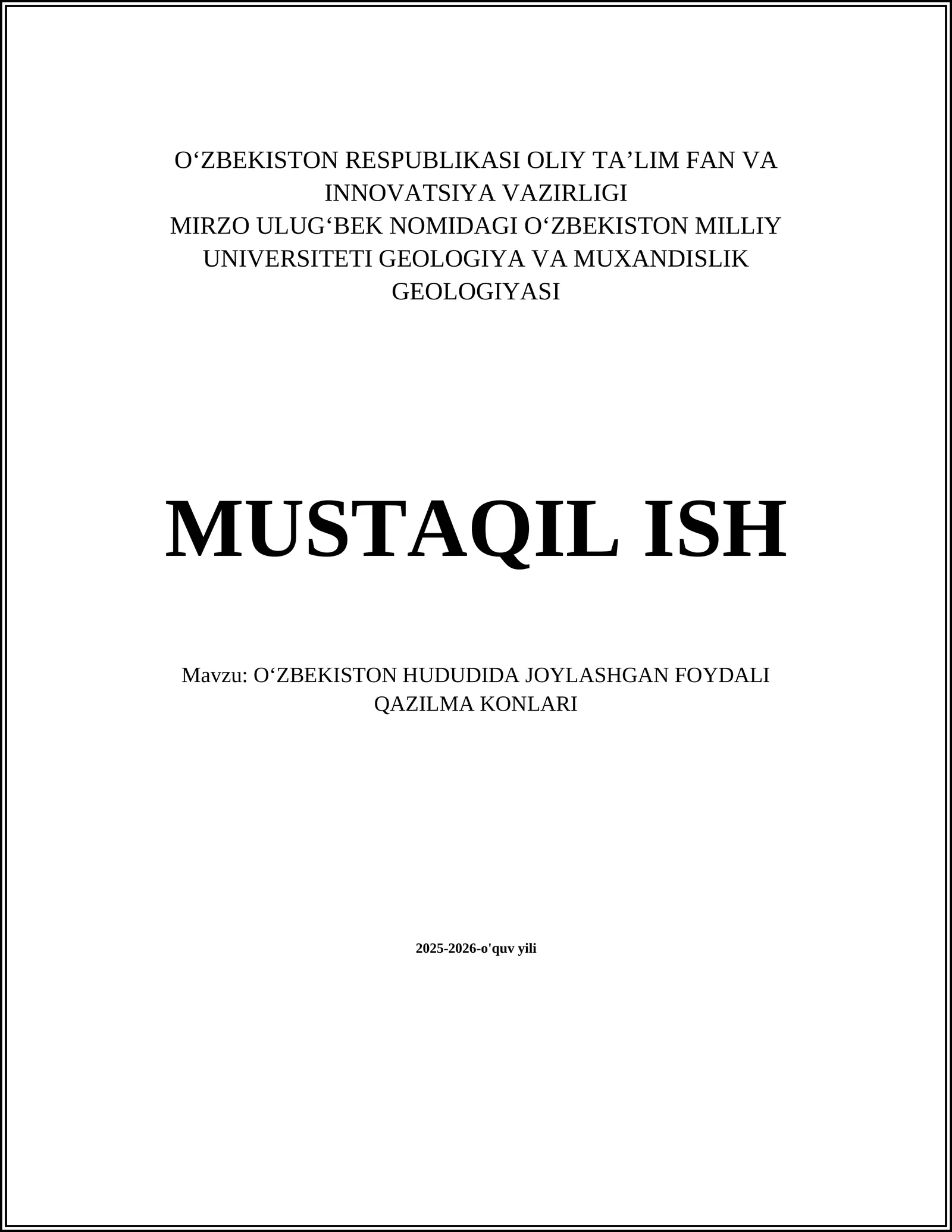 Oltin konlari va ularning hududiy taqsimoti (Muruntau va boshqalar)