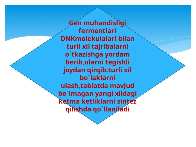 Rekombinant DNK olish