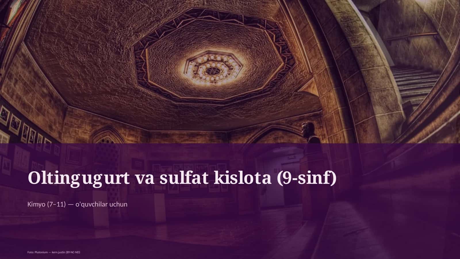 Oltingugurt va sulfat kislota (9-sinf)