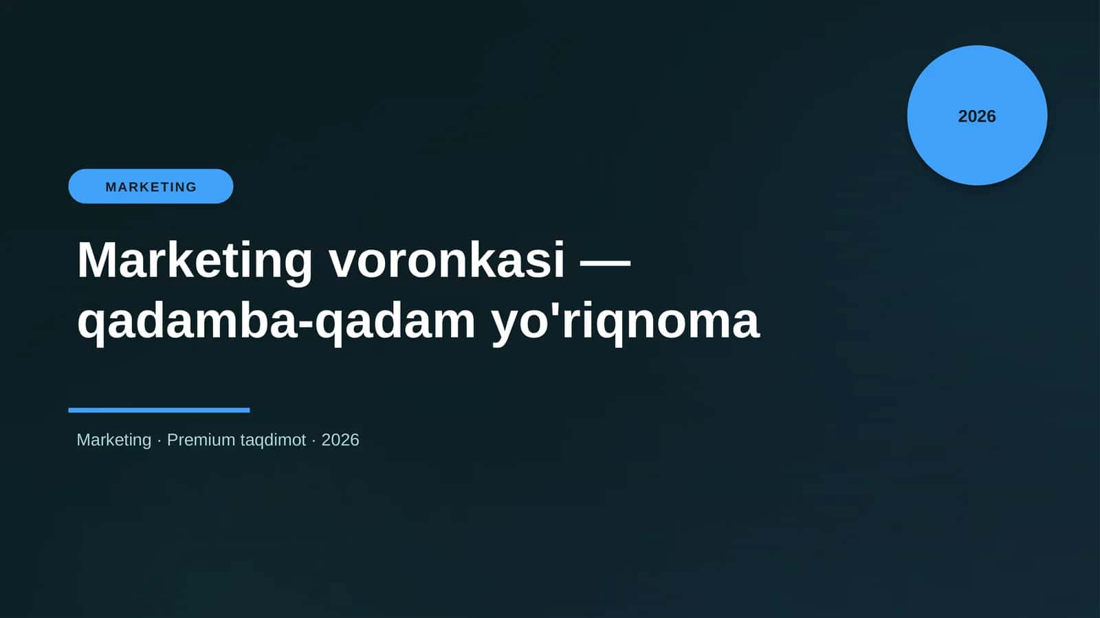 Marketing voronkasi — qadamba-qadam yo'riqnoma