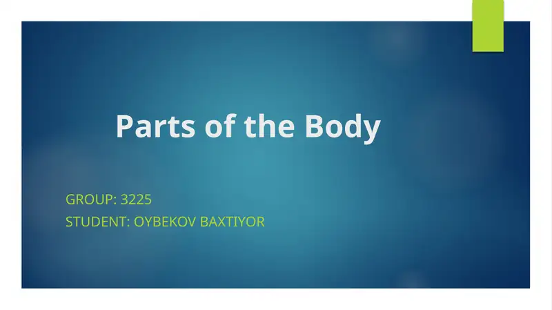 Parts of the Body