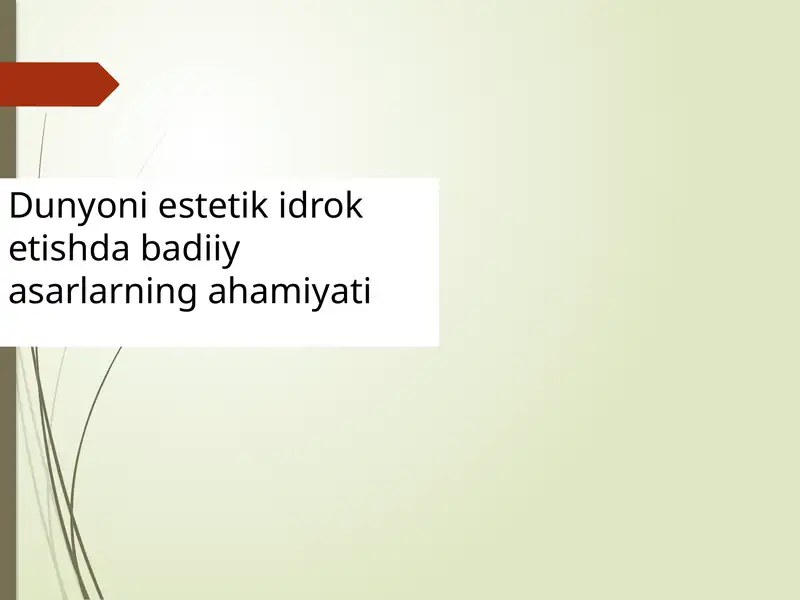 Estetik idrok va badiiy asarlar