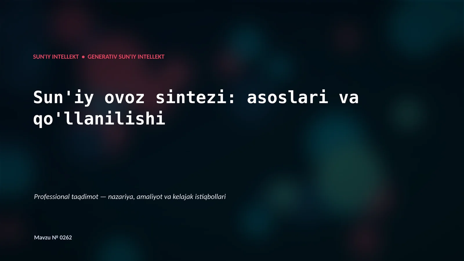 Generativ Sun'iy Intellekt