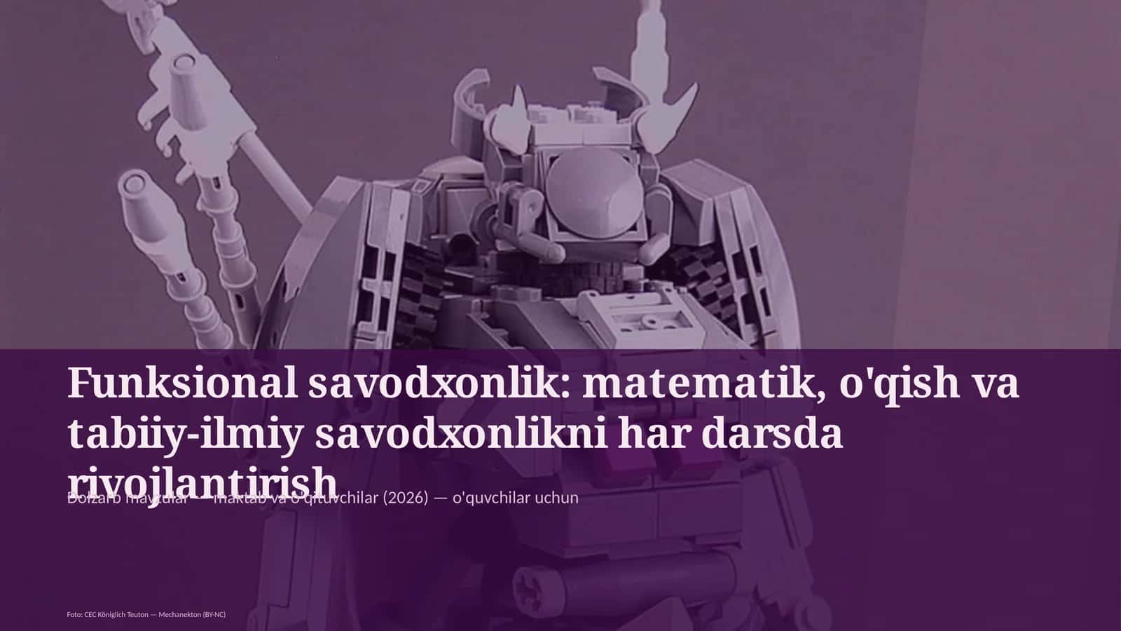 Funktsional savodxonlik: matematik, o'qish va tabiiy-ilmiy savodxonlikni har darsda rivojlantirish