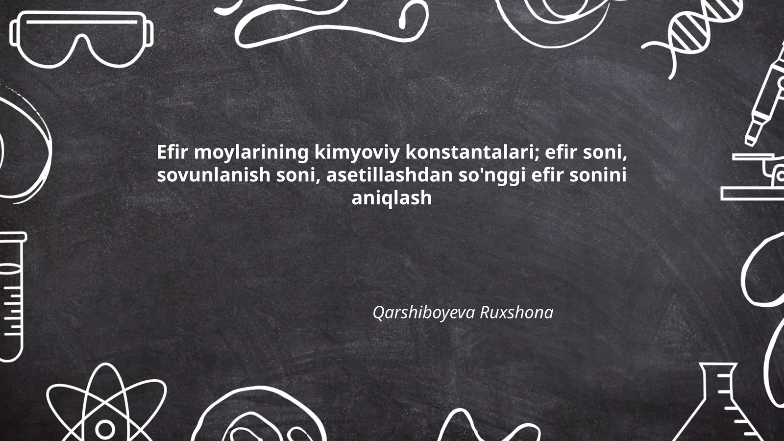Efir Moylarining Kimyoviy Konstantalari