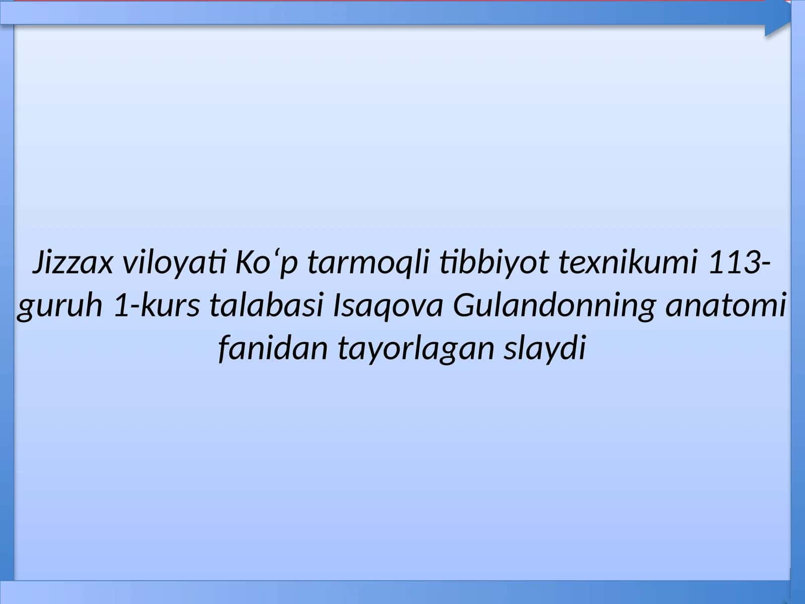 ANATOMIYANI O'RGANISH USULLARI