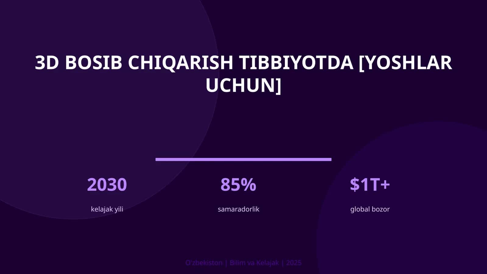 3D bosib chiqarish tibbiyotda [yoshlar uchun]