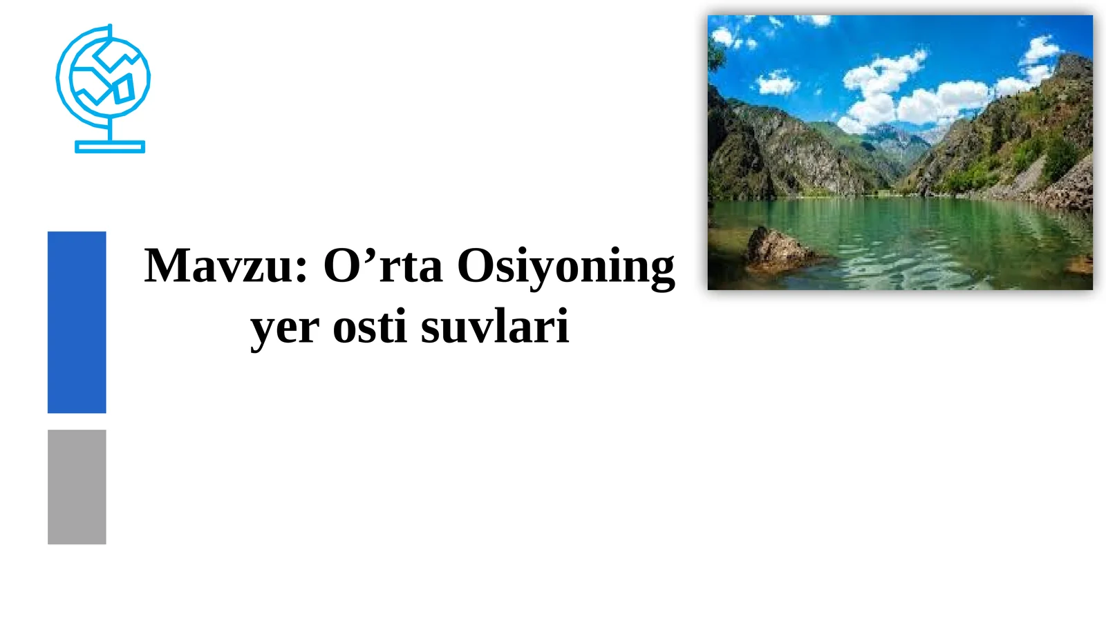 O’rta Osiyoning yerosti suvlari