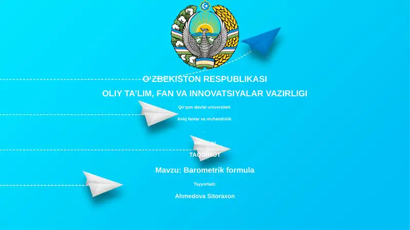 Barometrik formula