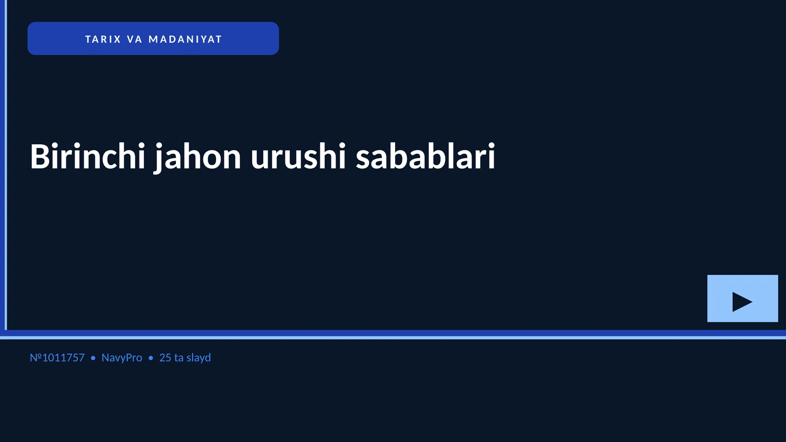 Birinchi jahon urushi sabablari