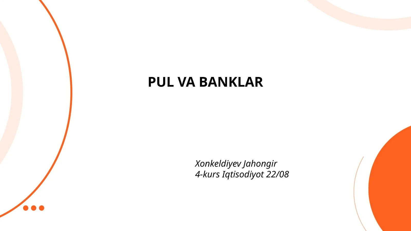 Pul va Banklar