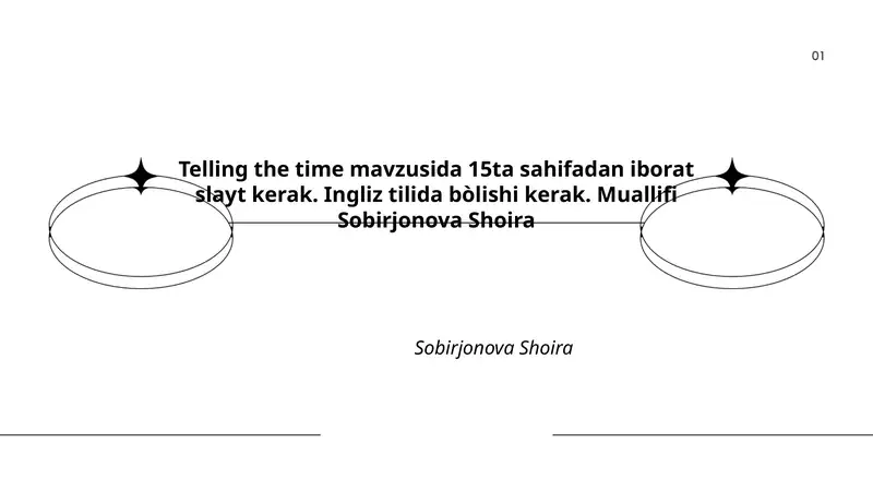 Telling the time