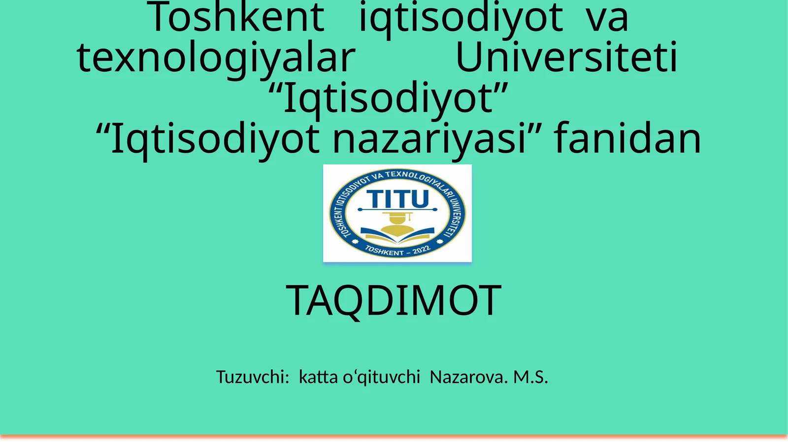 Bozor iqtisodiyoti
