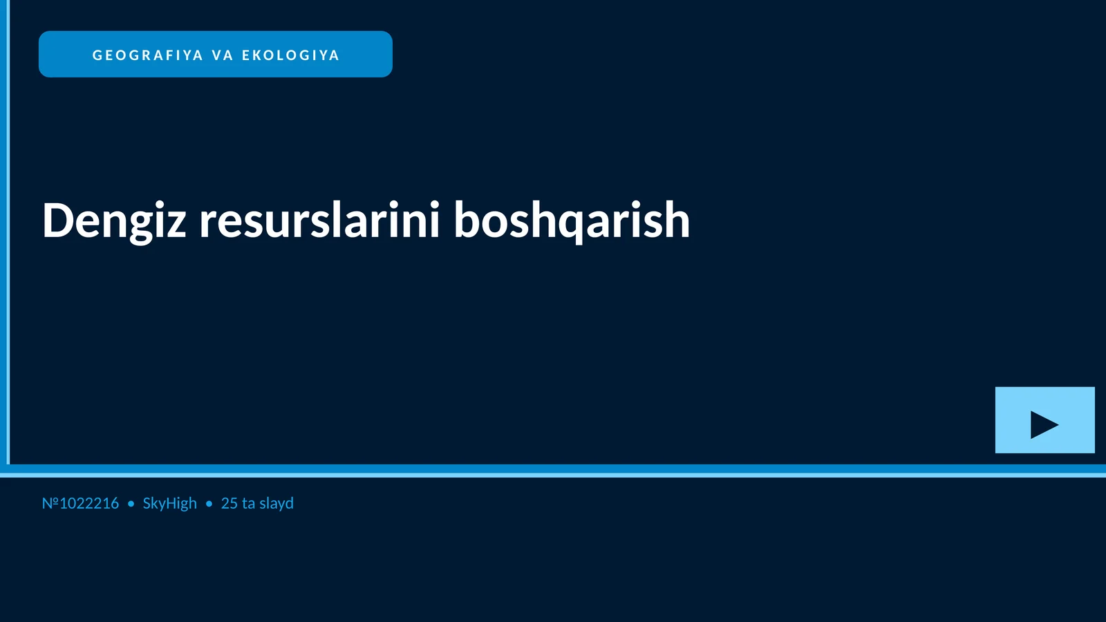 GEOGRAFIYA VA EKOLOGIYA