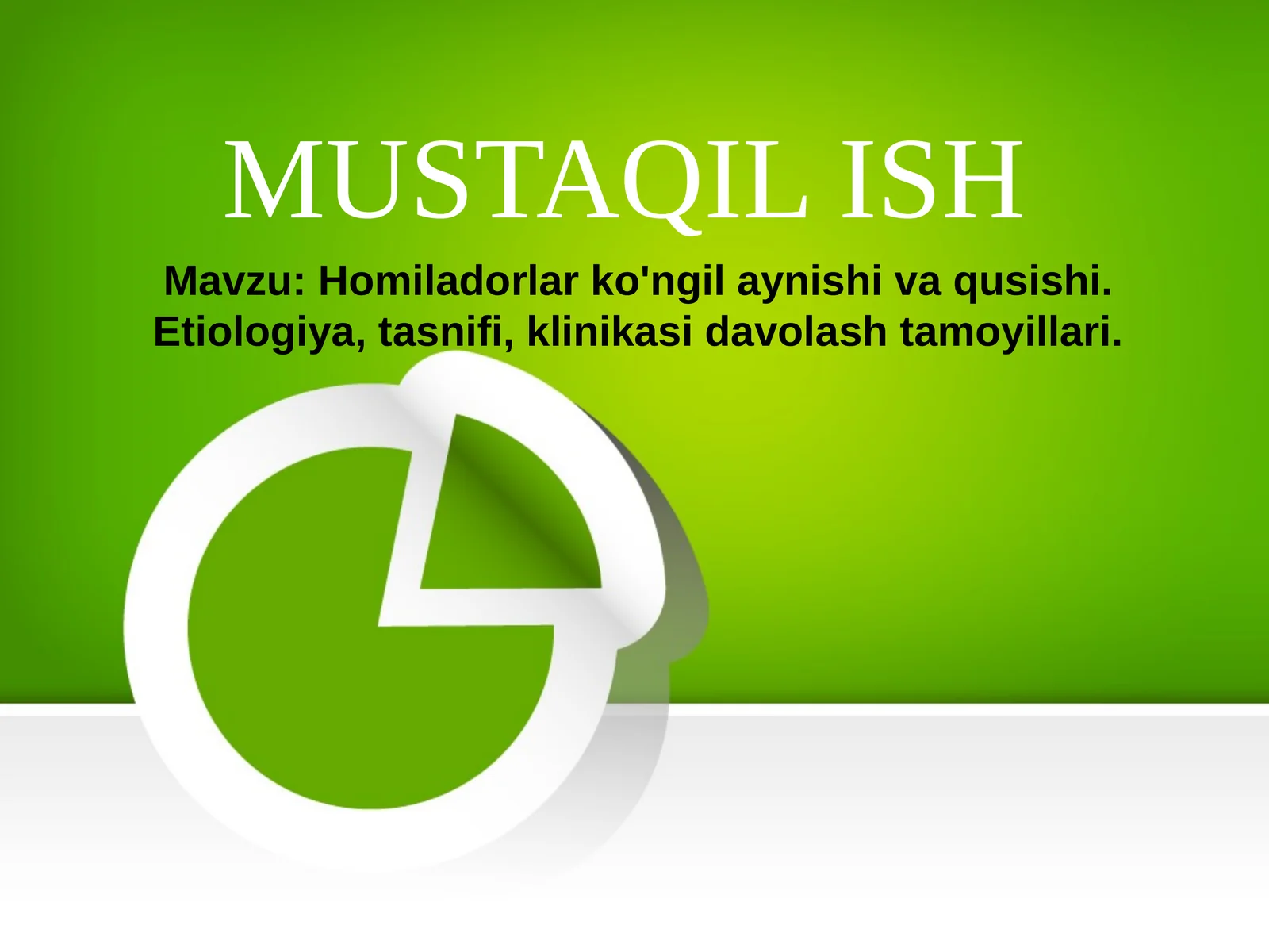 Homiladorlar ko'ngil aynishi va qusishi