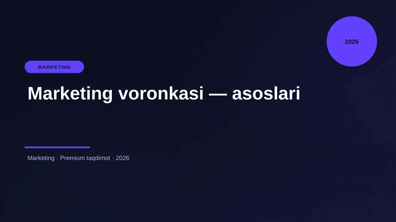 Marketing voronkasi — asoslari