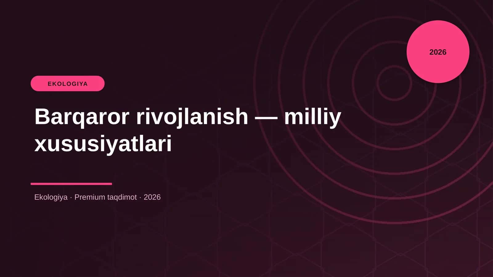 Barqaror rivojlanish — milliy xususiyatlari