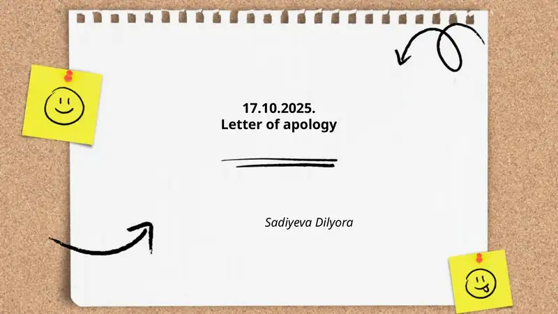 Letter of Apology