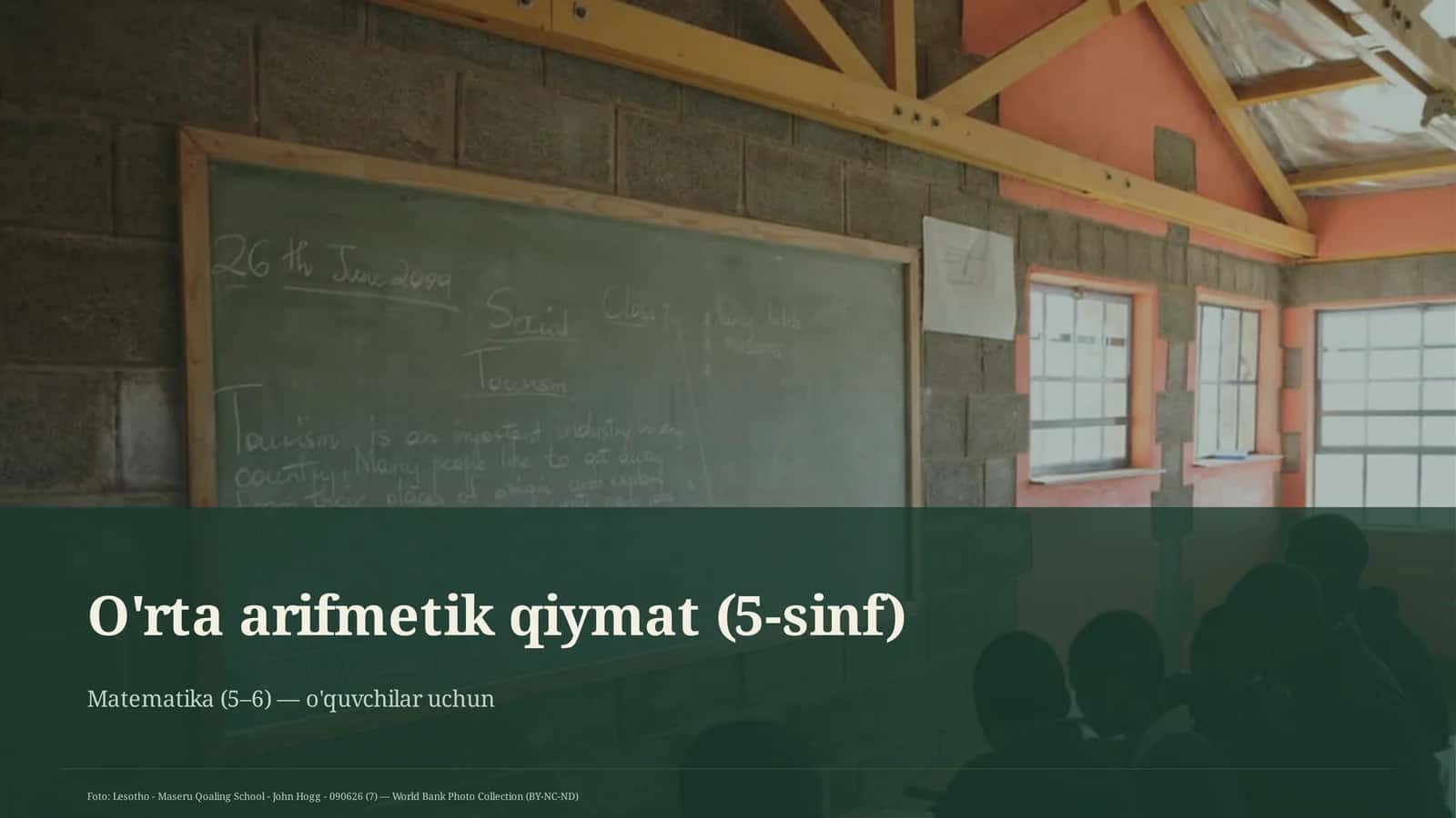 O'rta arifmetik qiymat (5-sinf)