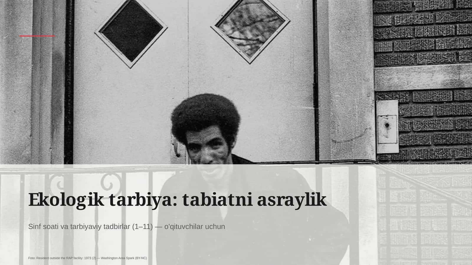 Ekologik tarbiya: tabiatni asraylik