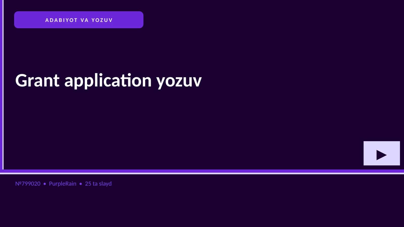 Grant application yozuv