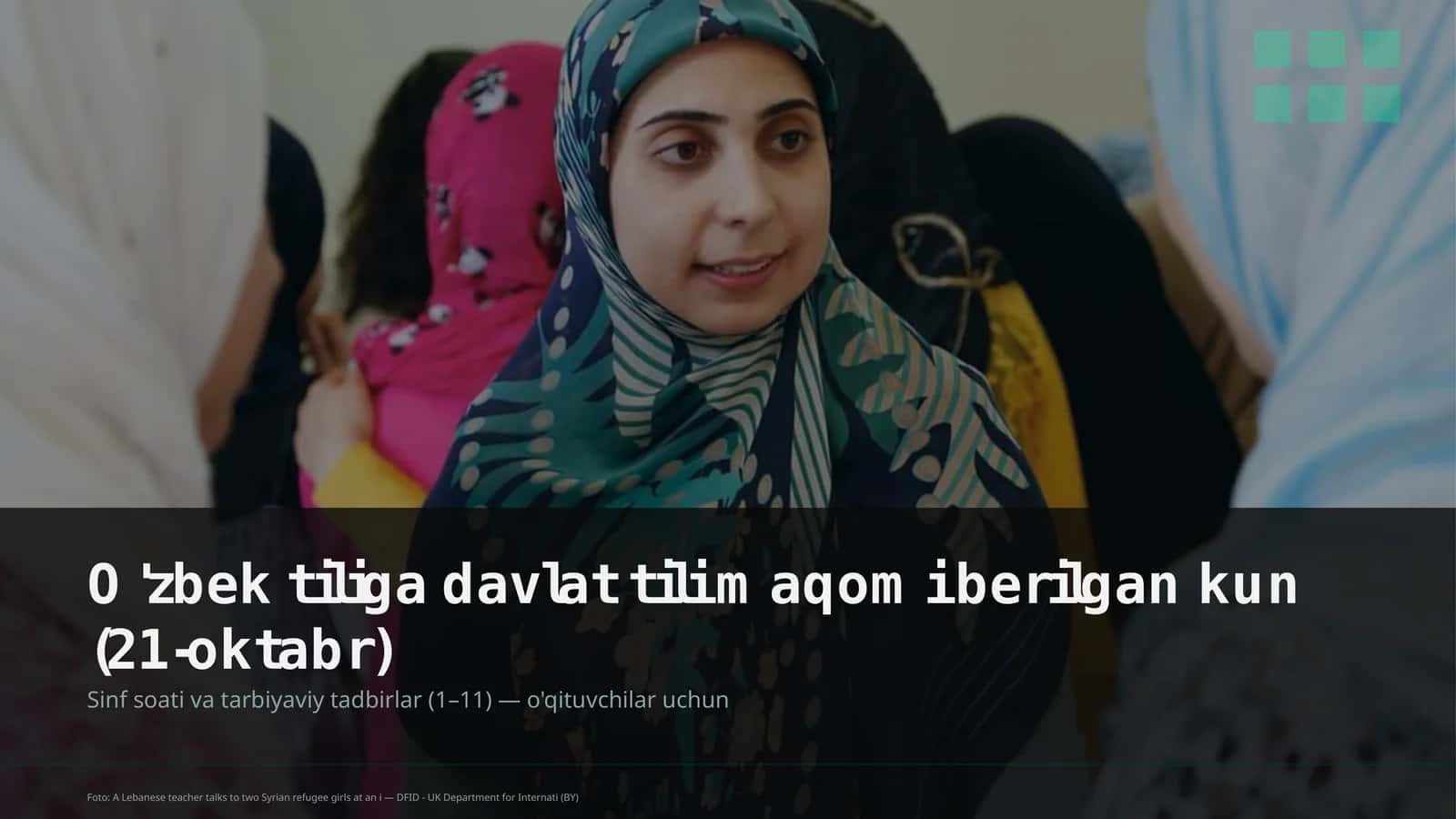 Sinf soati va tarbiyaviy tadbirlar (1–11) — o'qituvchilar uchun