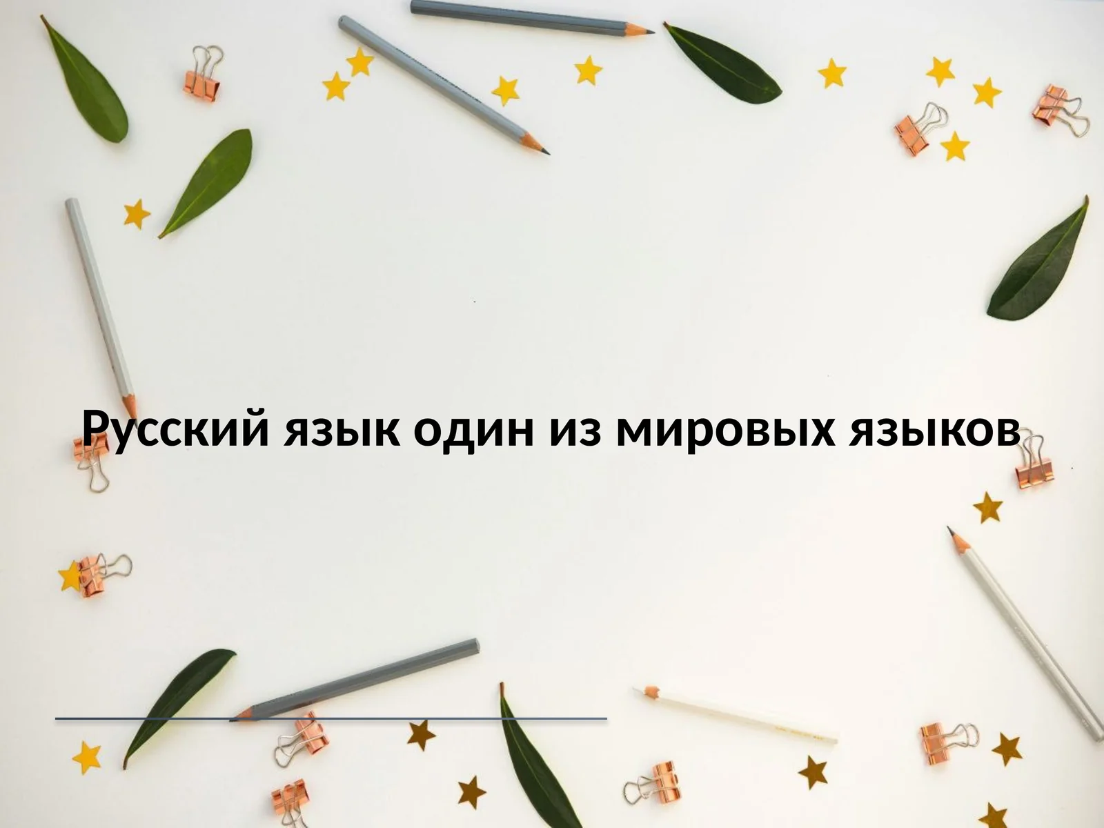 Русский язык один из мировых языков