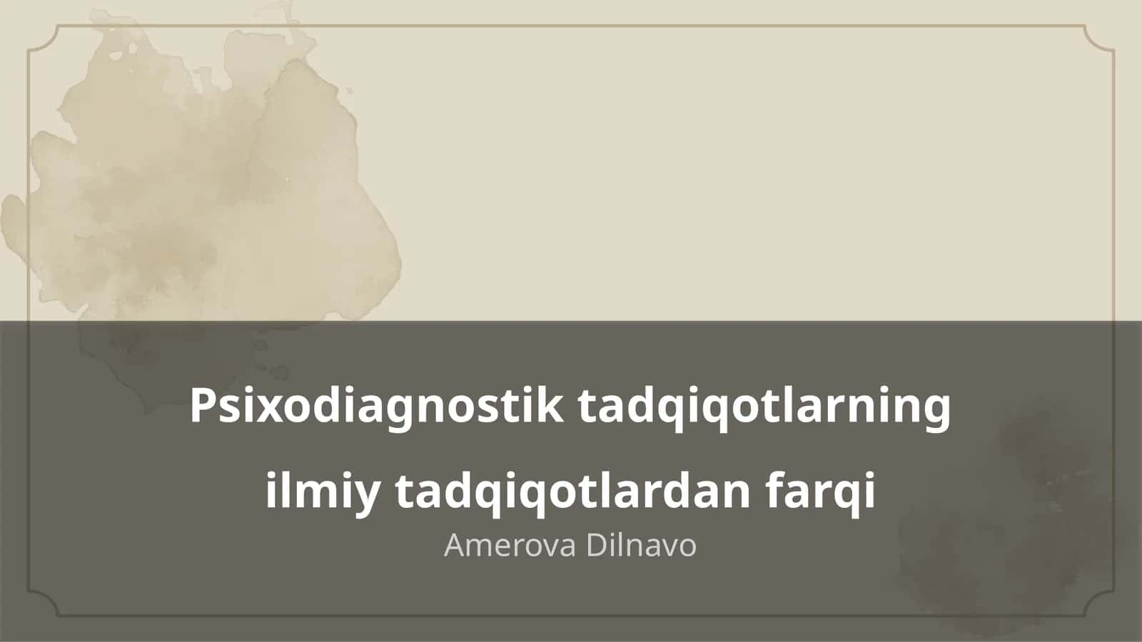 Psixodiagnostik tadqiqotlarning ilmiy tadqiqotlardan farqi
