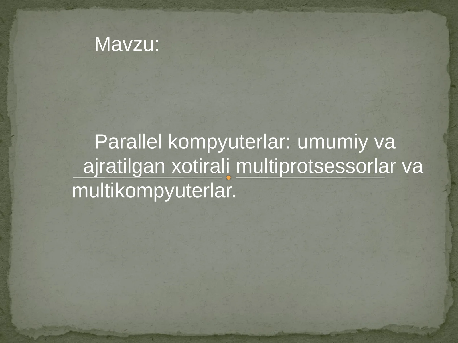 Parallel kompyuterlar