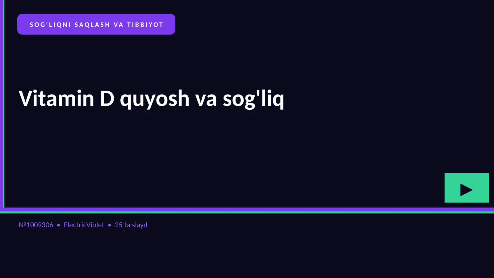 Vitamin D quyosh va sog'liq