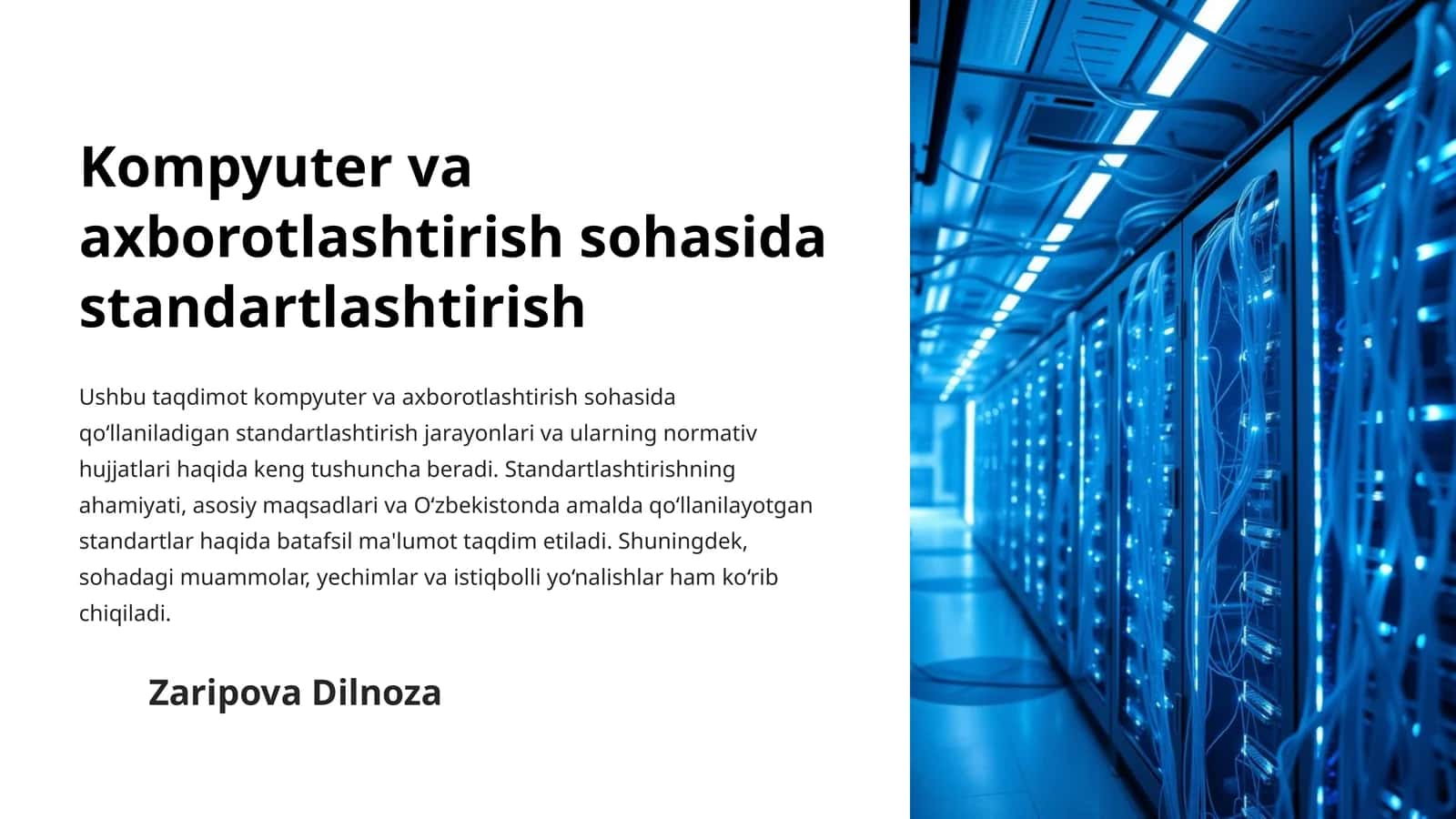 Kompyuter va axborotlashtirish sohasida standartlashtirish