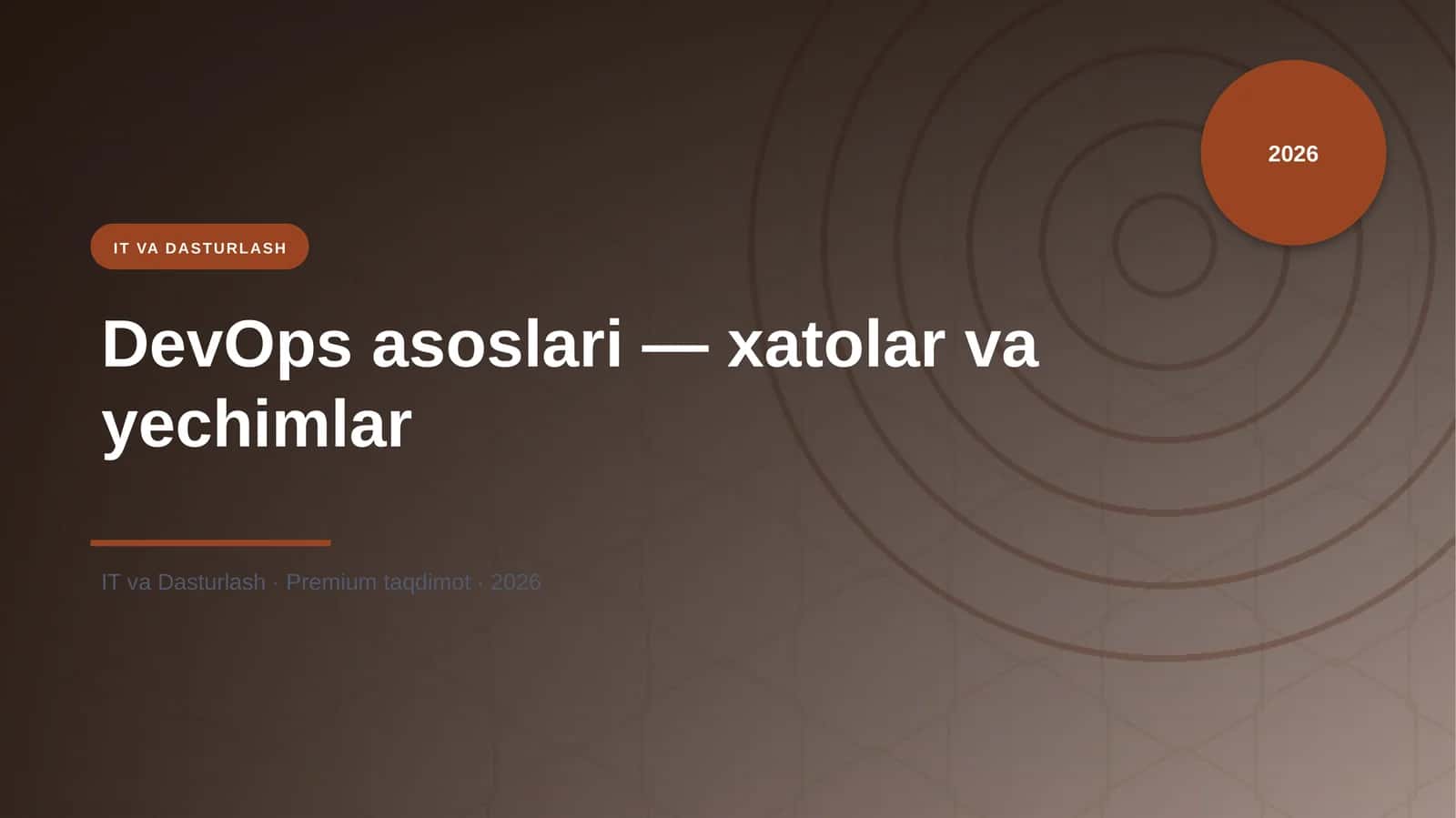 DevOps asoslari — xatolar va yechimlar