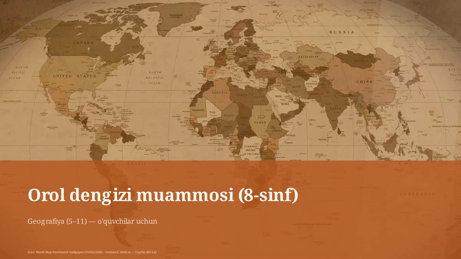 Orol dengizi muammosi (8-sinf)