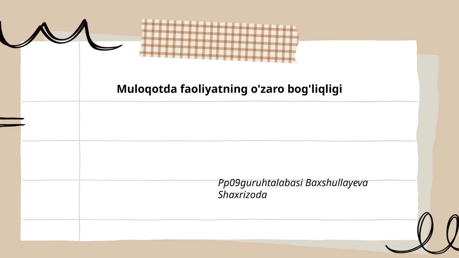 Muloqotda faoliyatning o'zaro bog'liqligi