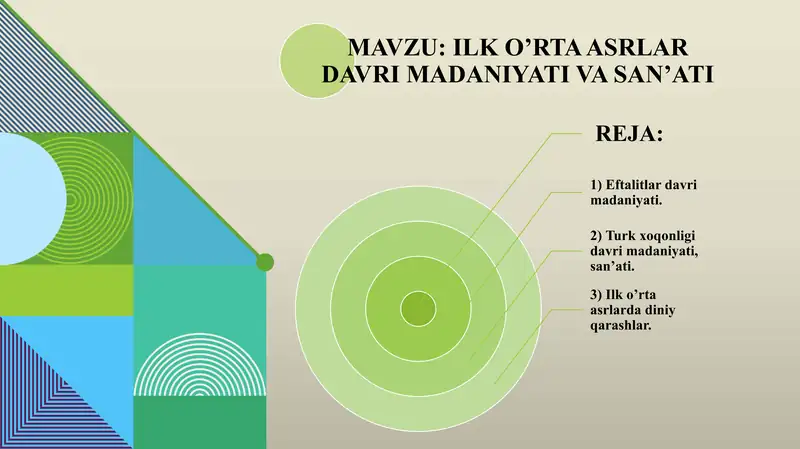 ILK O’RTA ASRLAR DAVRI MADANIYATI VA SAN’ATI
