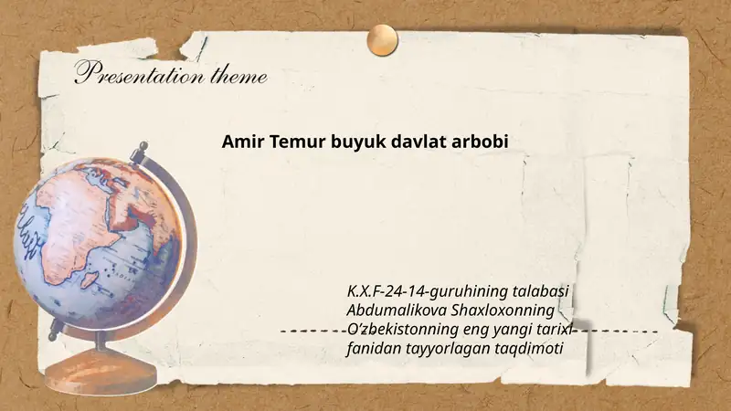Amir Temur buyuk davlat arbobi