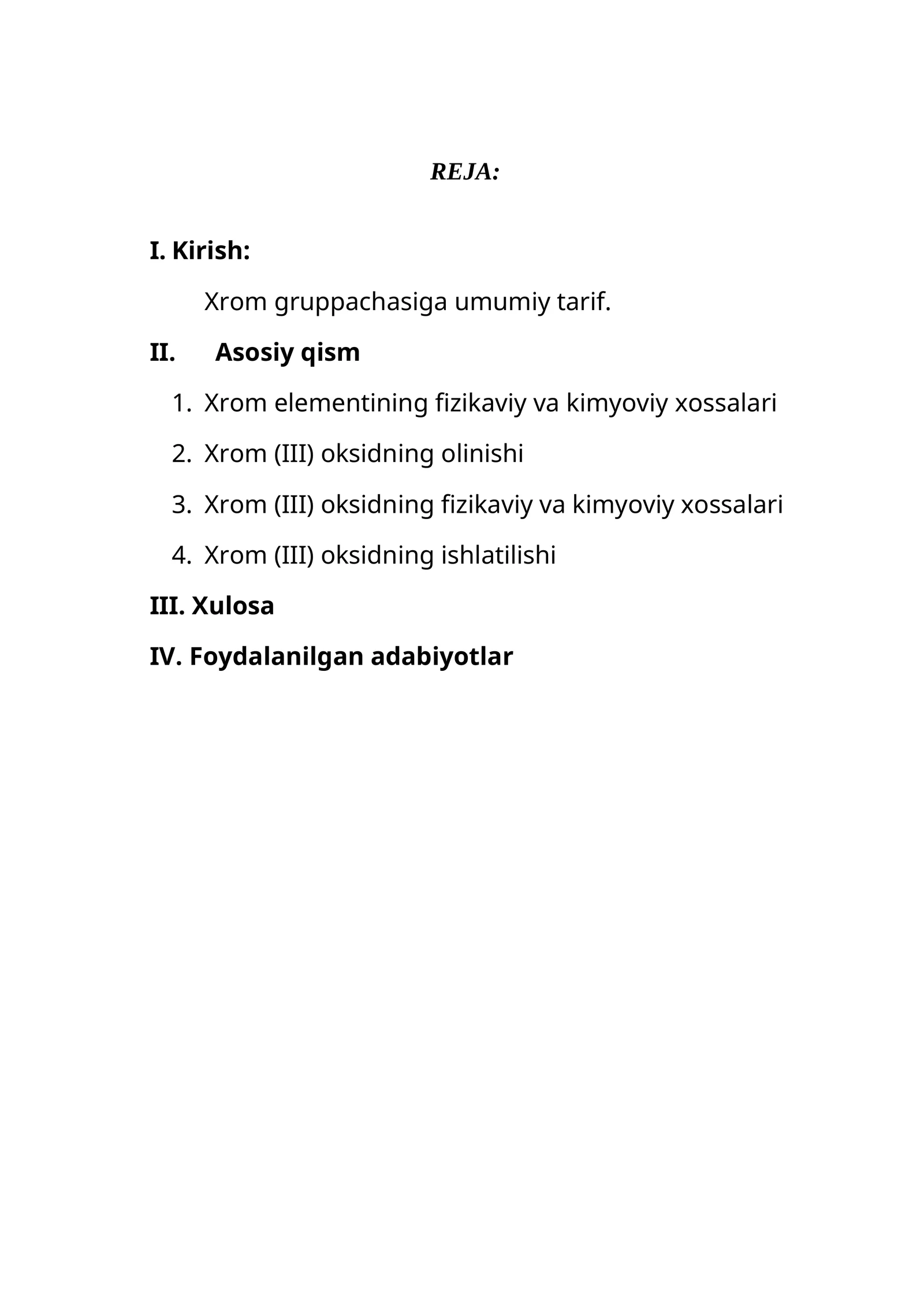 Xrom, molibden, volfram