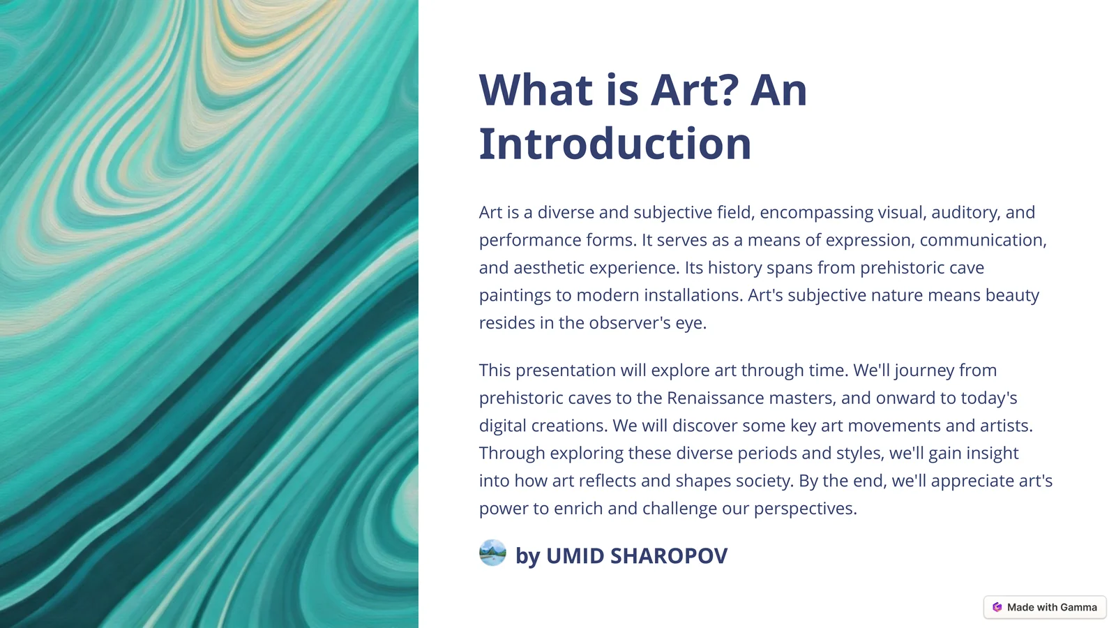 What is Art? An Introduction