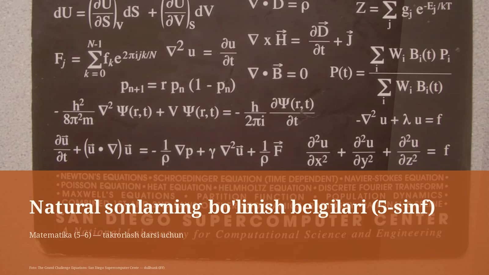Natural sonlarning bo'linish belgilari (5-sinf)