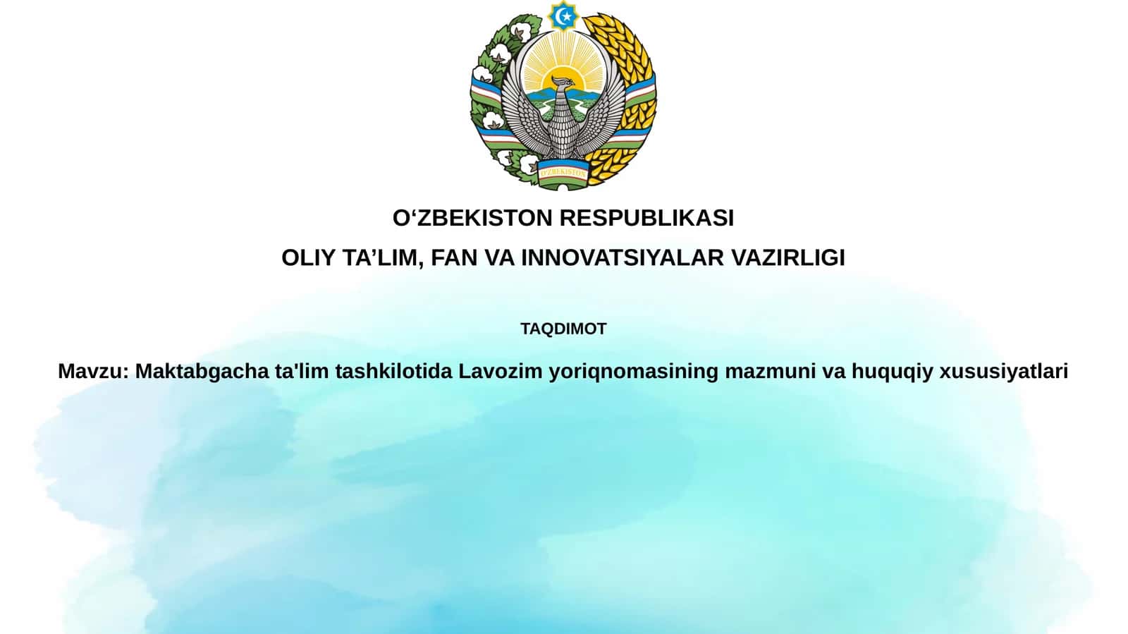 Lavozim yoriqnomasi tushunchasi