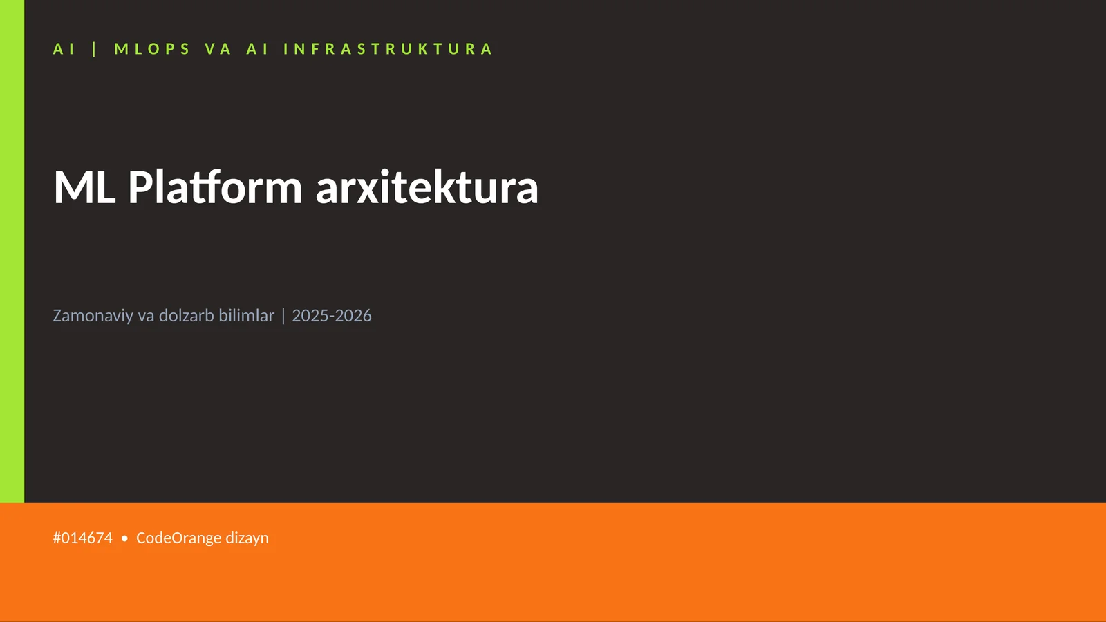 AI | MLOPS VA AI INFRASTRUKTURA