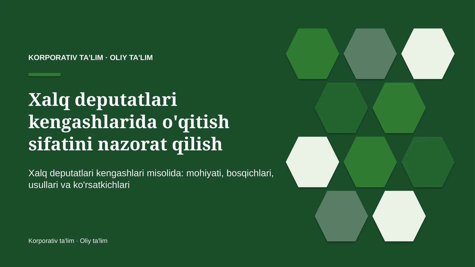 xalq deputatlari kengashlarida o'qitish sifatini nazorat qilish 1865